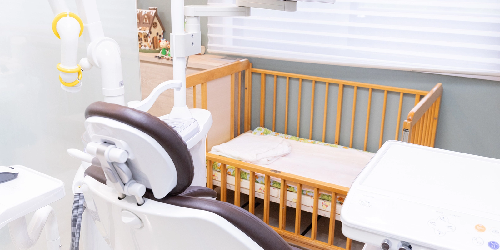 赤ちゃんと一緒に治療ができます